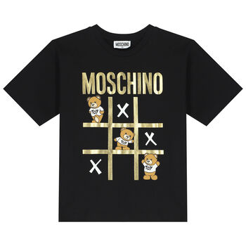 Black Teddy Bear Logo T-Shirt
