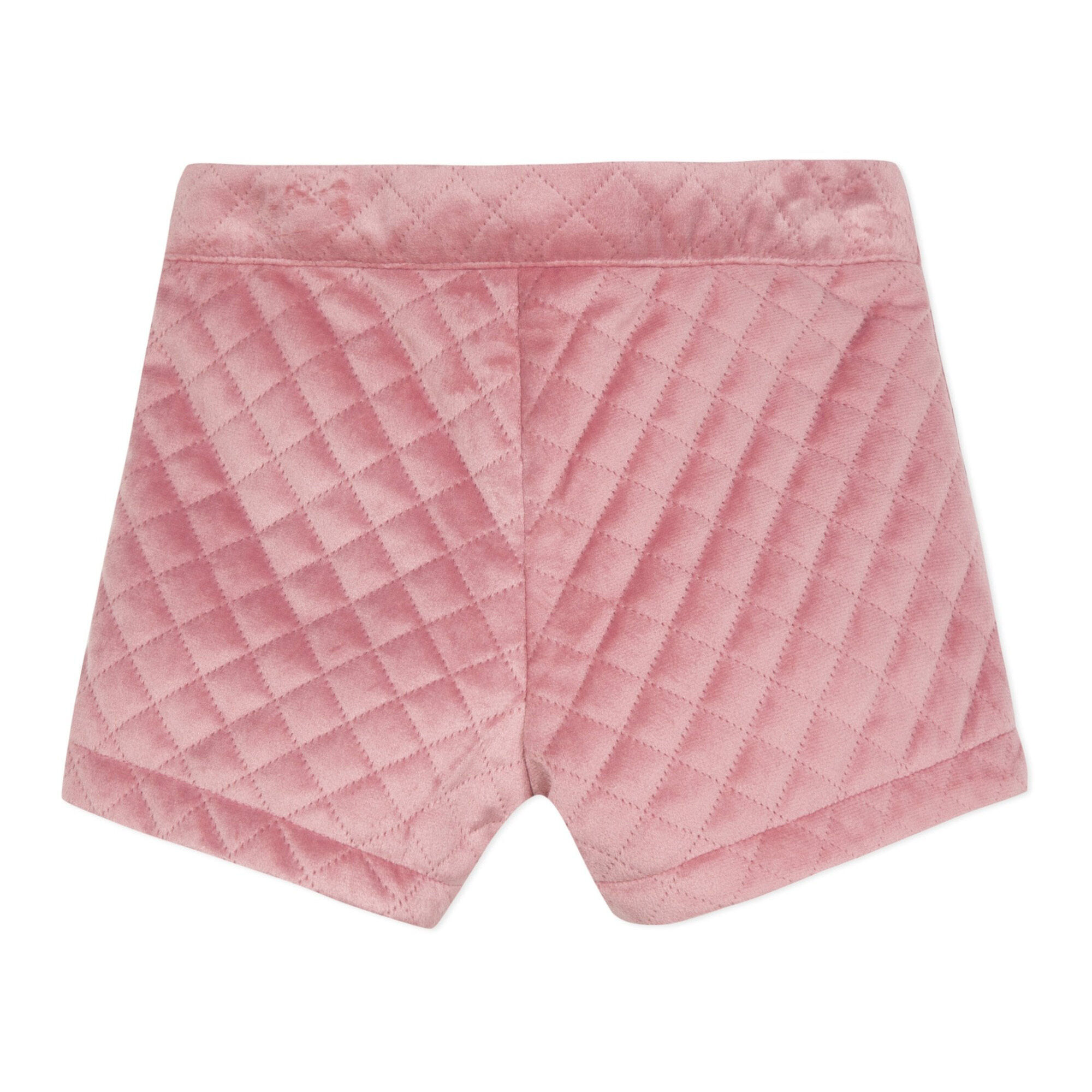 Lili Gaufrette Girls Pink Velvet Shorts Junior Couture