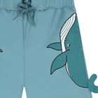 Boys Blue Whale Swim Shorts, 1, hi-res
