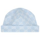 Baby Boys Blue GG Logo Babygrow Gift Set, 1, hi-res