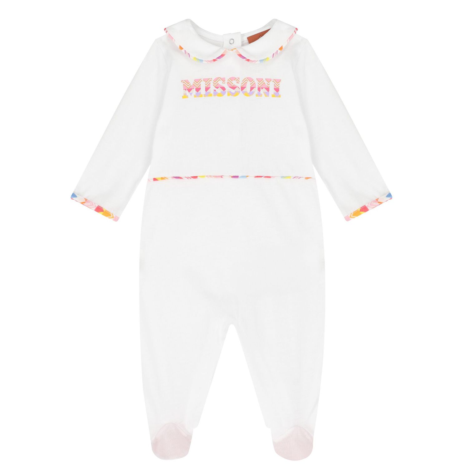 Baby Girls White Zigzag Babygrow Gift Set, 1, hi-res