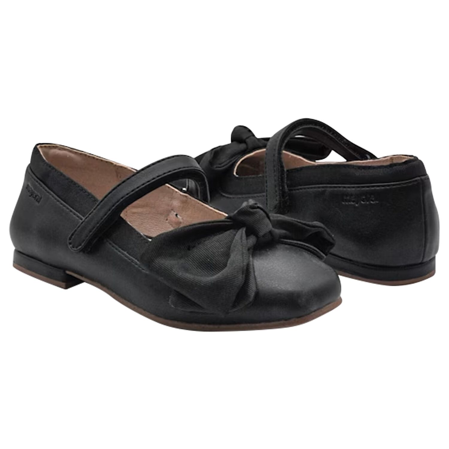 حذاء زهرة أسود للبنات, 1, hi-res