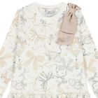 Girls Ivory Bow Dress, 1, hi-res