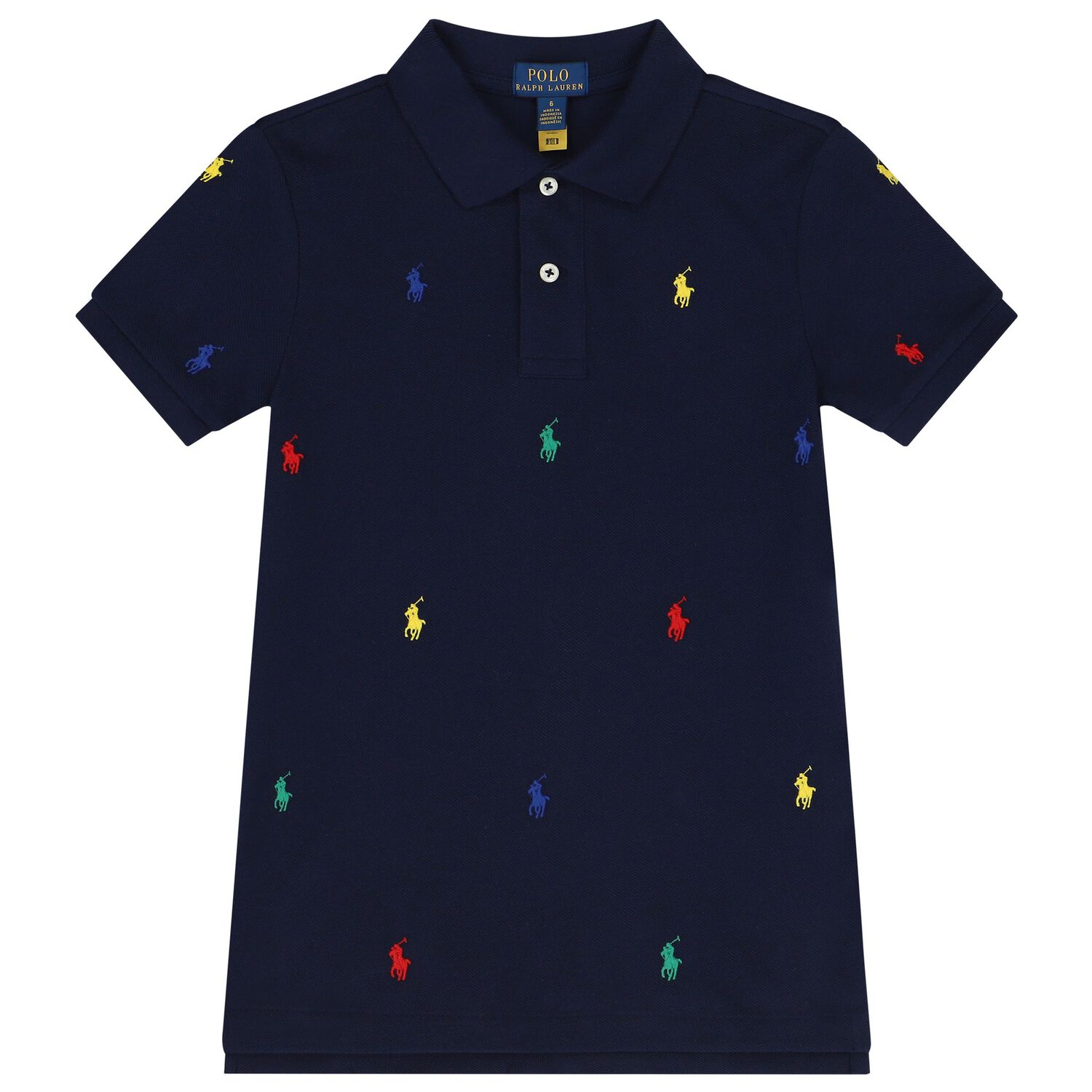 Boys Navy Blue Logo Polo Shirt, 1, hi-res image number null