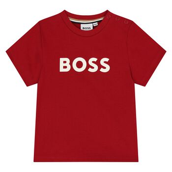 Younger Boys Red Logo T-Shirt