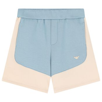 Younger Boys Beige & Blue Shorts