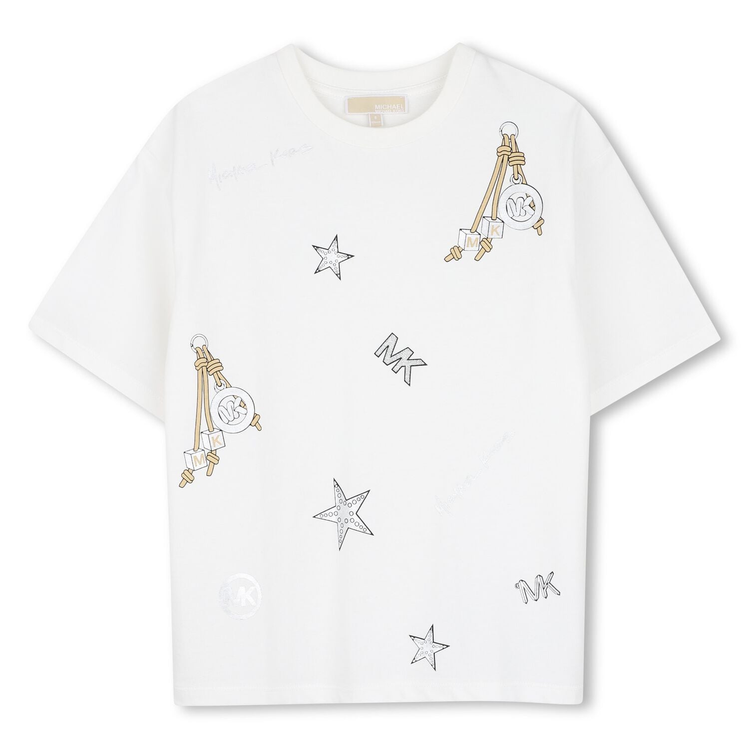Girls Ivory Logo T-Shirt, 1, hi-res