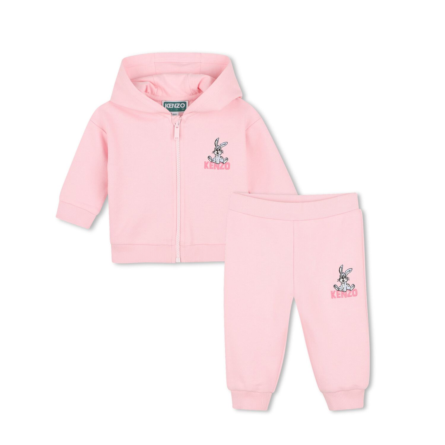 Younger Girls Pink Bunny Logo Tracksuit, 1, hi-res