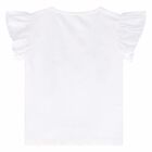 Girls White Printed Tops, 1, hi-res