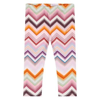Younger Girls Multi-Coloured Zig Zag Leggings