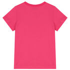 Girls Pink Embellished Logo T-Shirt, 1, hi-res