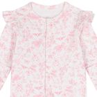 Baby Girls White & Pink Toile de Jouy Babygrow Set, 1, hi-res