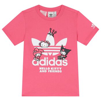 Girls Pink Trefoil Logo T-Shirt