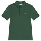 Boys Green Logo Polo Shirt, 6, hi-res