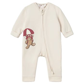 Baby Boys Ivory Teddy Bear Romper