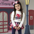 Girls White Logo Envelope Leggings Set, 1, hi-res