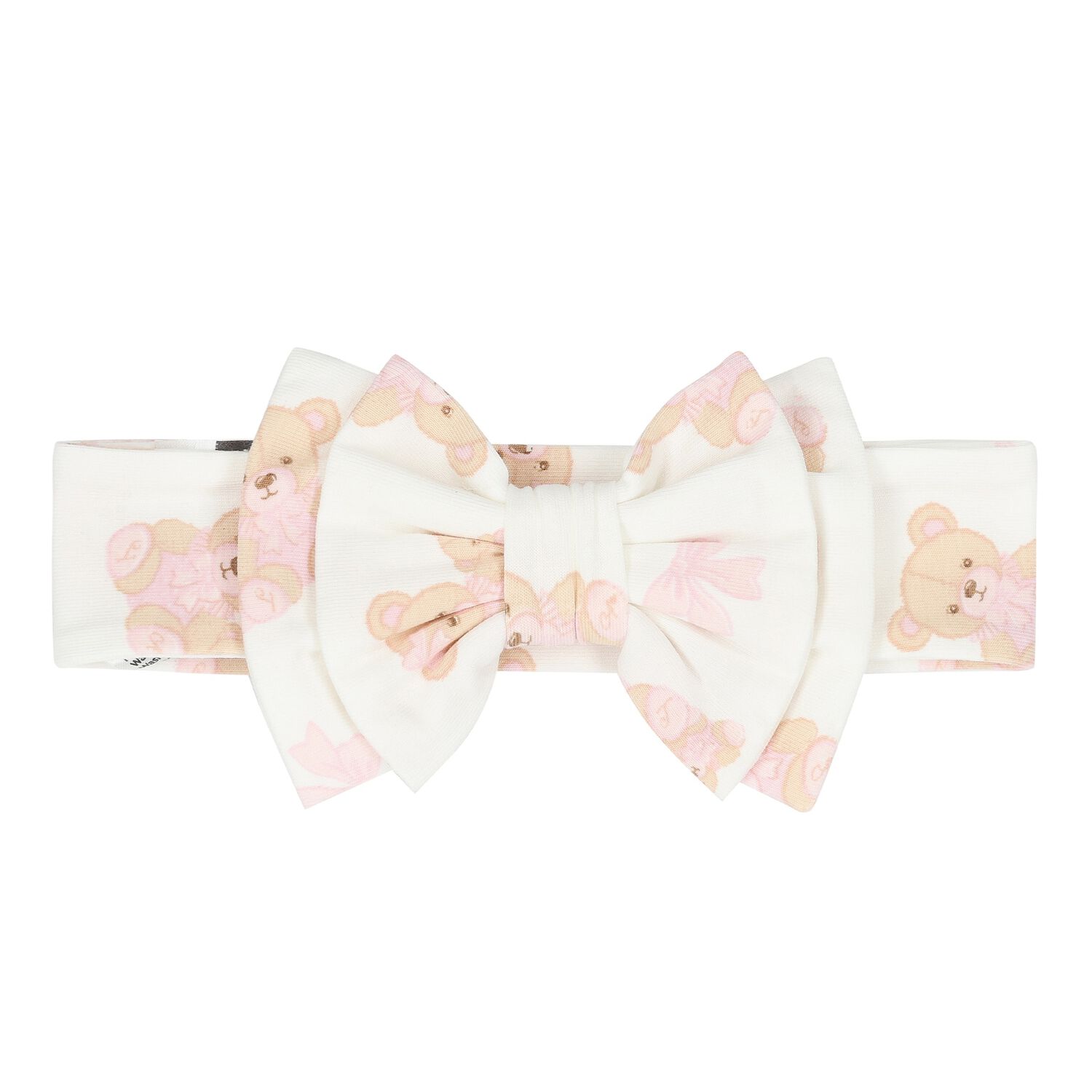 Baby Girls Ivory Teddy Bear Headband, 1, hi-res image number null