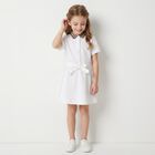 Girls White Logo Polo Dress, 1, hi-res