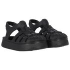 Black Logo Superstar Sandals, 1, hi-res