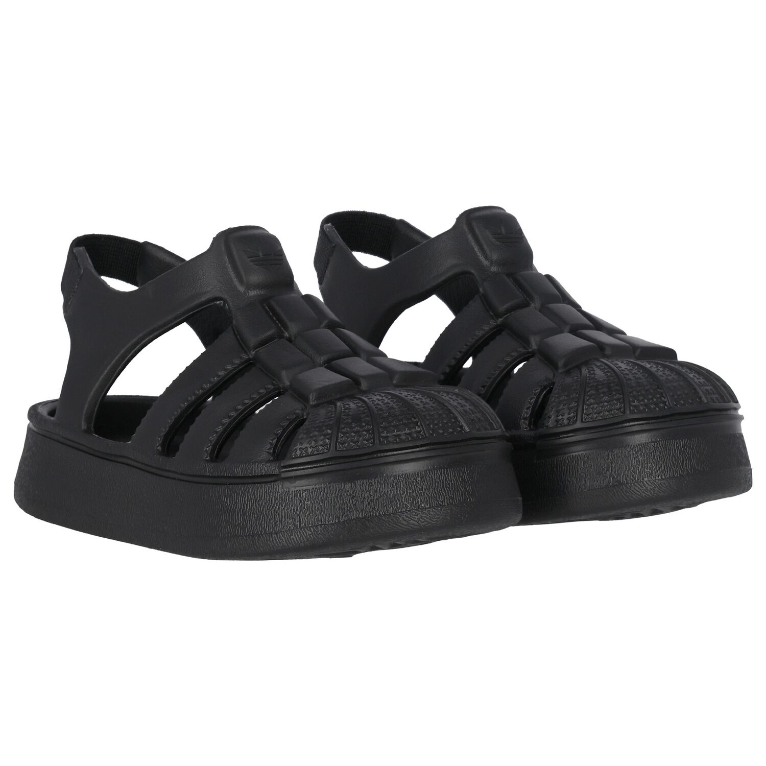 Black Logo Superstar Sandals, 1, hi-res