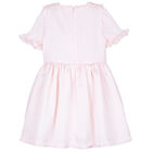 Girls Pink Satin Dress, 1, hi-res