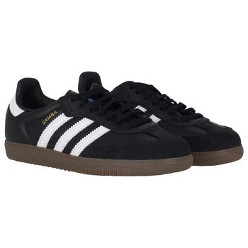 Black Logo Samba Trainers