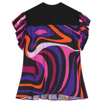 Girls Black Vortice Dress