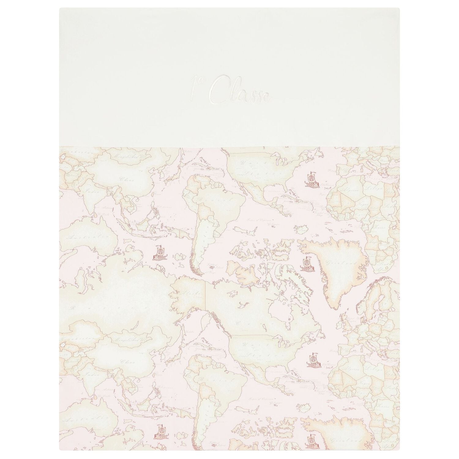Baby Girls Ivory, Beige & Pink Geo Map Babygrow Gift Set, 1, hi-res