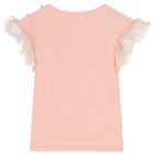 طقم تنوره بنات مزينه بالترتر باللون الوردى , 1, hi-res