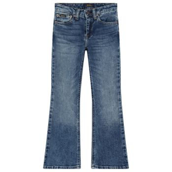 Girls Denim Blue Flared Jeans