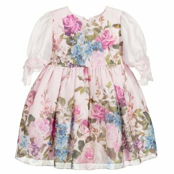 Girls Pink Floral Dress