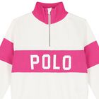 Girls White & Pink Logo Sweatshirt, 1, hi-res