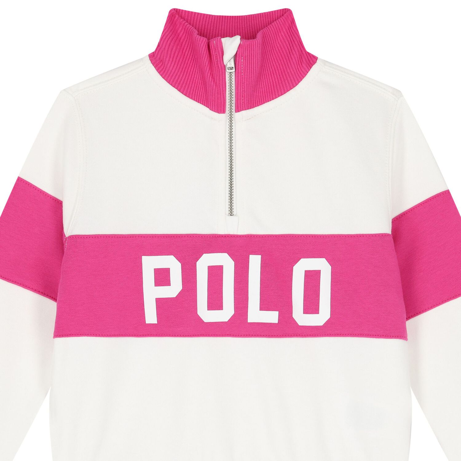 Girls White & Pink Logo Sweatshirt, 1, hi-res image number null
