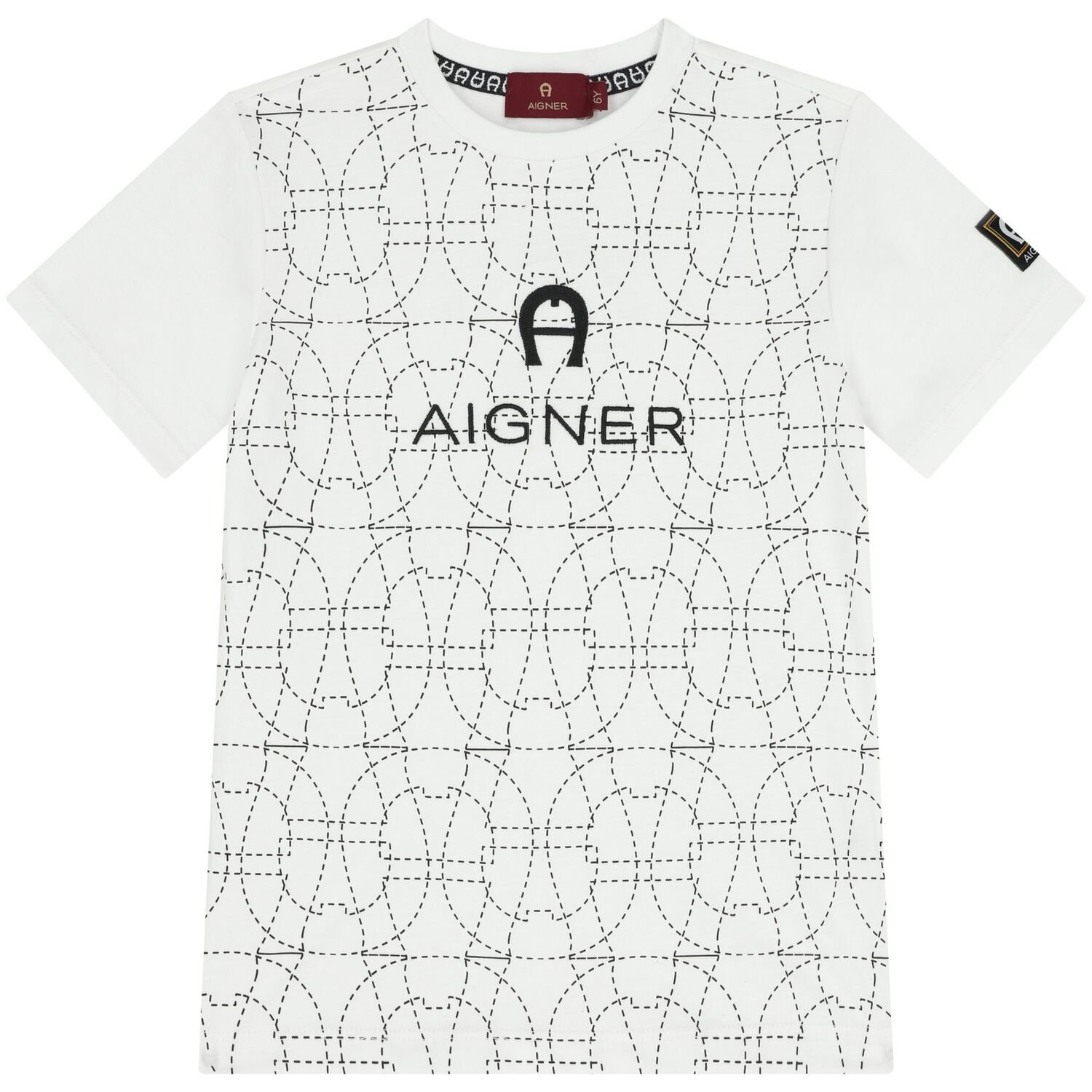 Boys White Logo T-Shirt, 1, hi-res