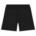 Boys Black Logo Shorts, 1, hi-res