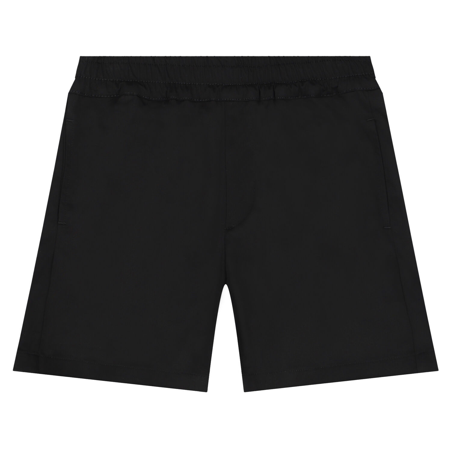 Boys Black Logo Shorts, 1, hi-res