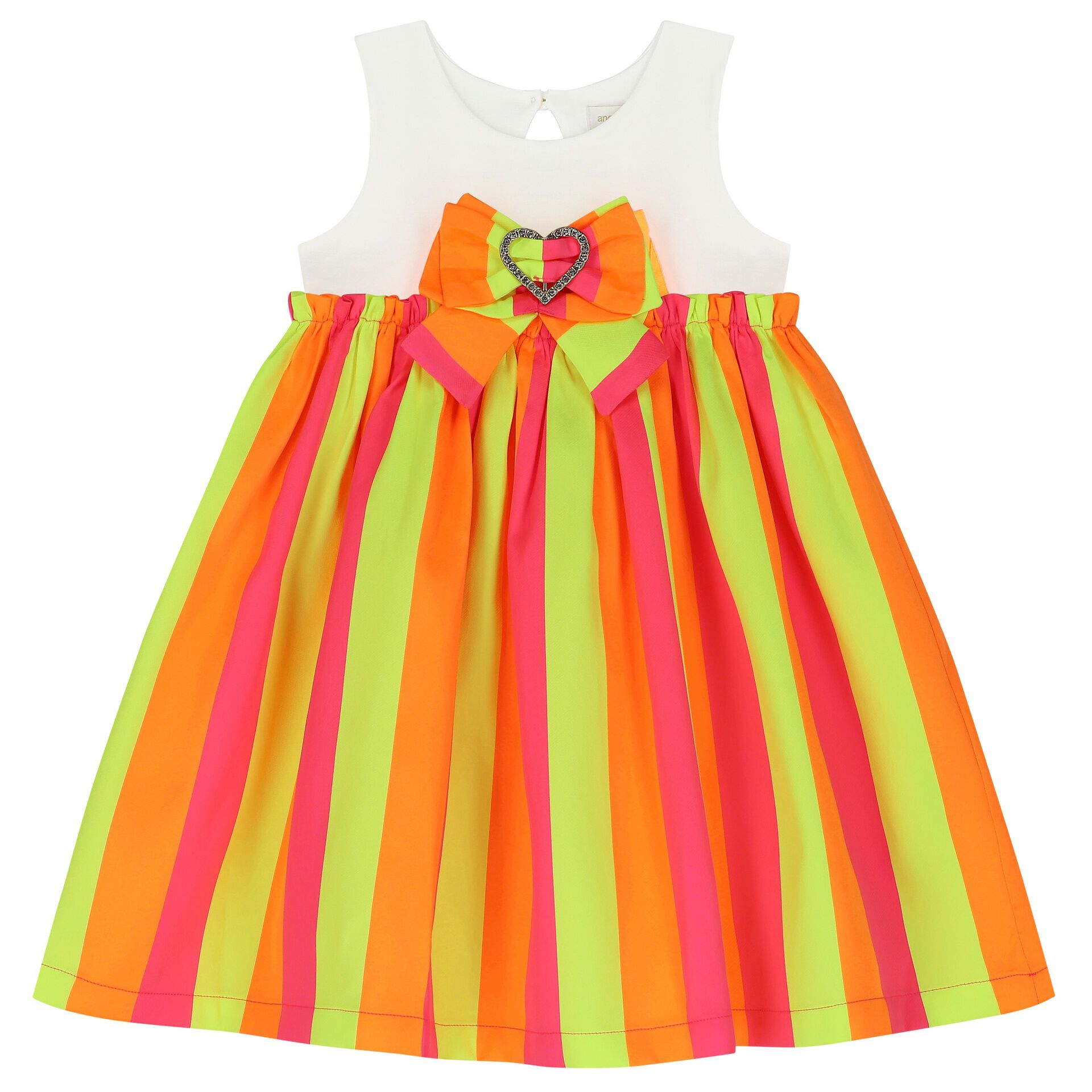 Orange and yellow striped dress hot sale