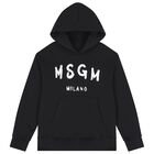 Black Logo Hooded Top, 2, hi-res