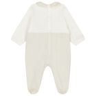 Ivory & Gold Logo Babygrow, 3, hi-res