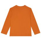 Boys Orange Long Sleeve Top, 1, hi-res