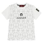 Younger Boys White Logo T-Shirt, 1, hi-res