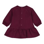Baby Girls Burgundy Logo Dress, 1, hi-res