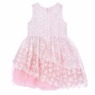 فستان دانتيل مطرز باللون الوردي للبنات, 1, hi-res