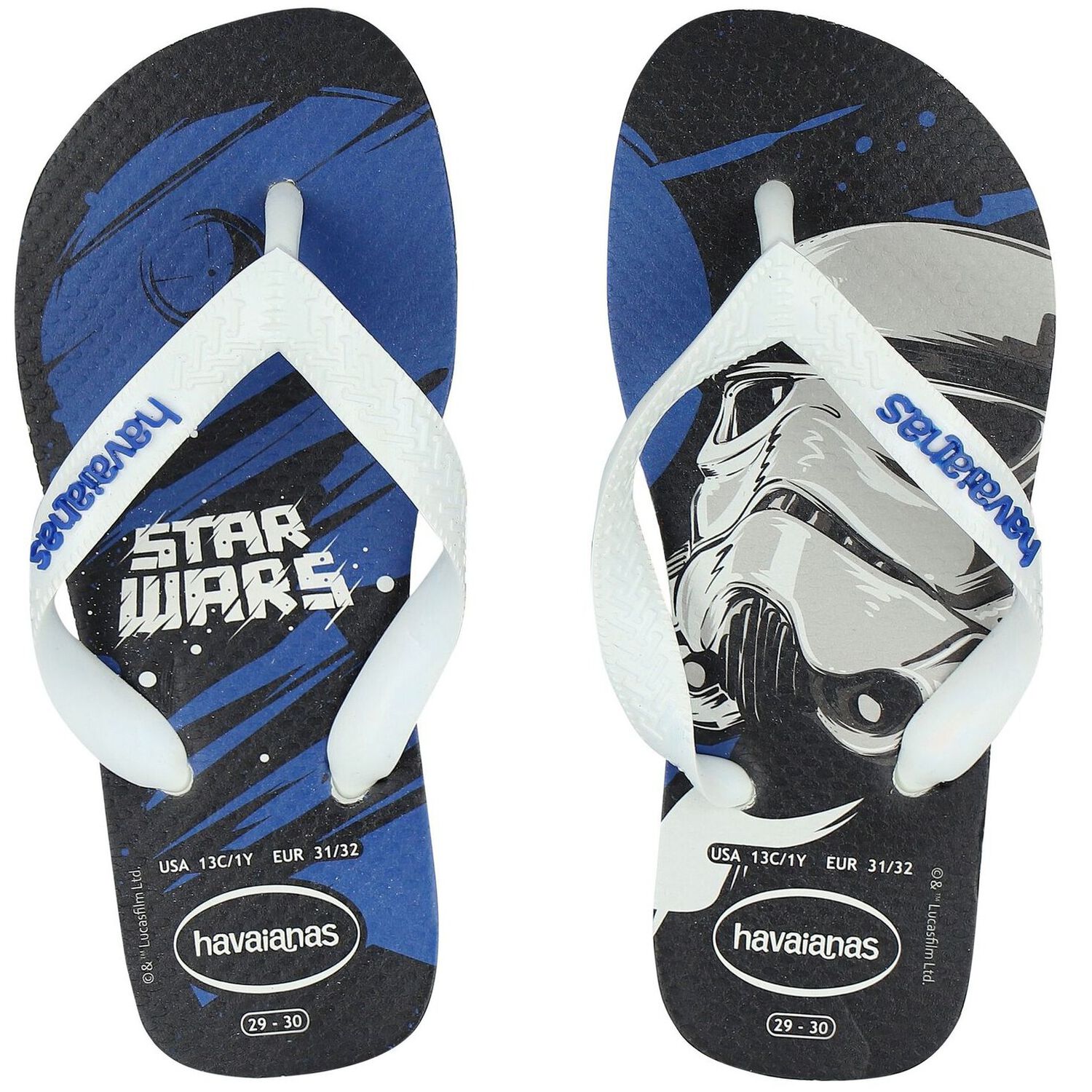 Blue Boys Star Wars Logo Flip Flops, 2, hi-res image number null