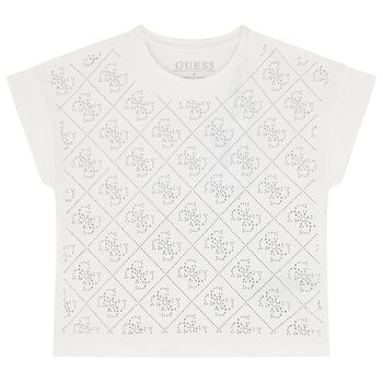 Girls White Logo T-Shirt