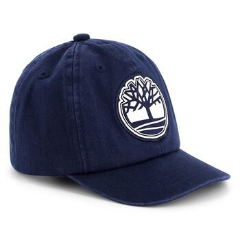 Younger Boys Navy Blue Logo Cap