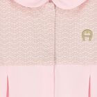Baby Girls Pink & Gold Logo Babygrow, 3, hi-res