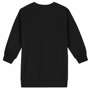 Girls Black Logo Sweatshirt Dress