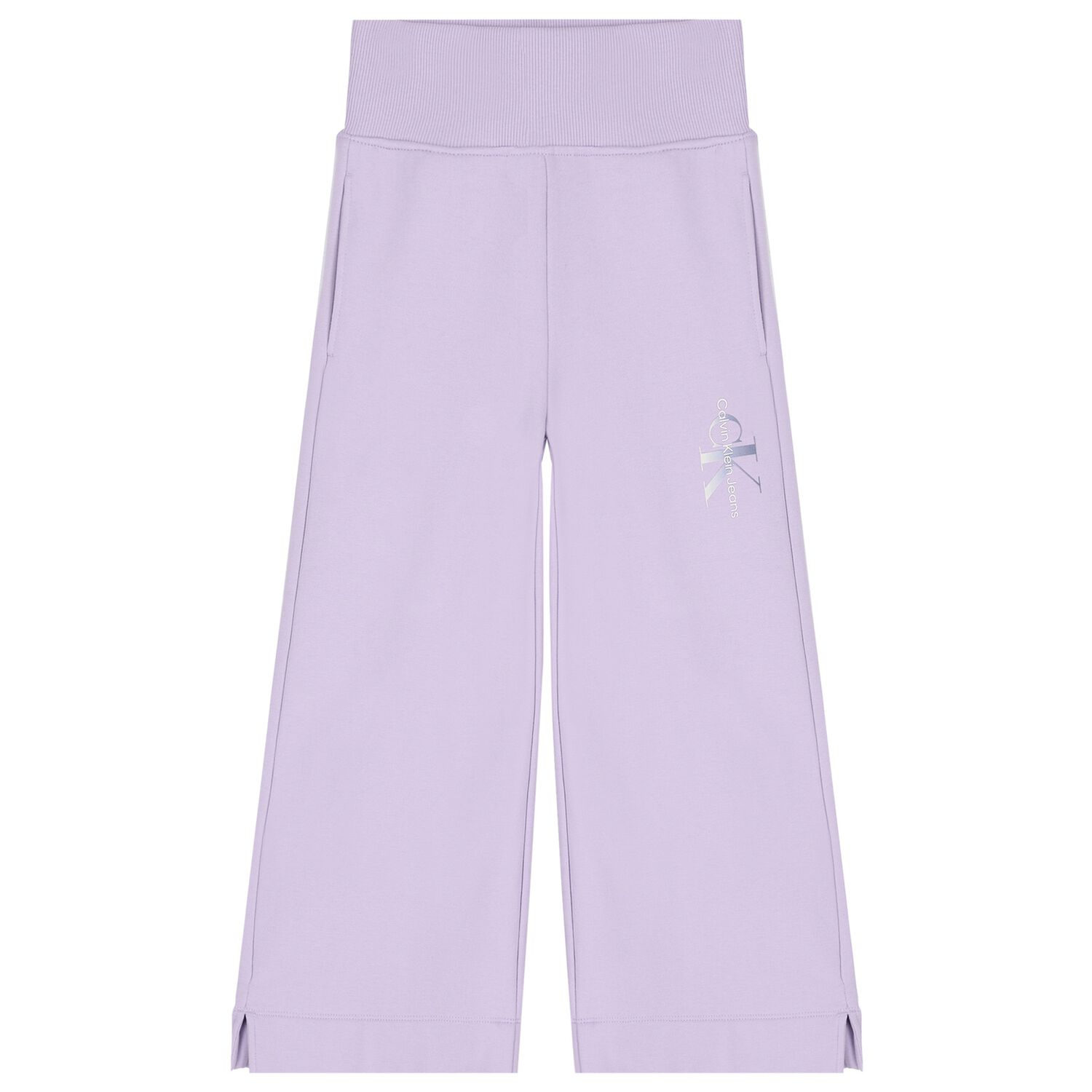 Girls Purple Logo Trousers, 1, hi-res