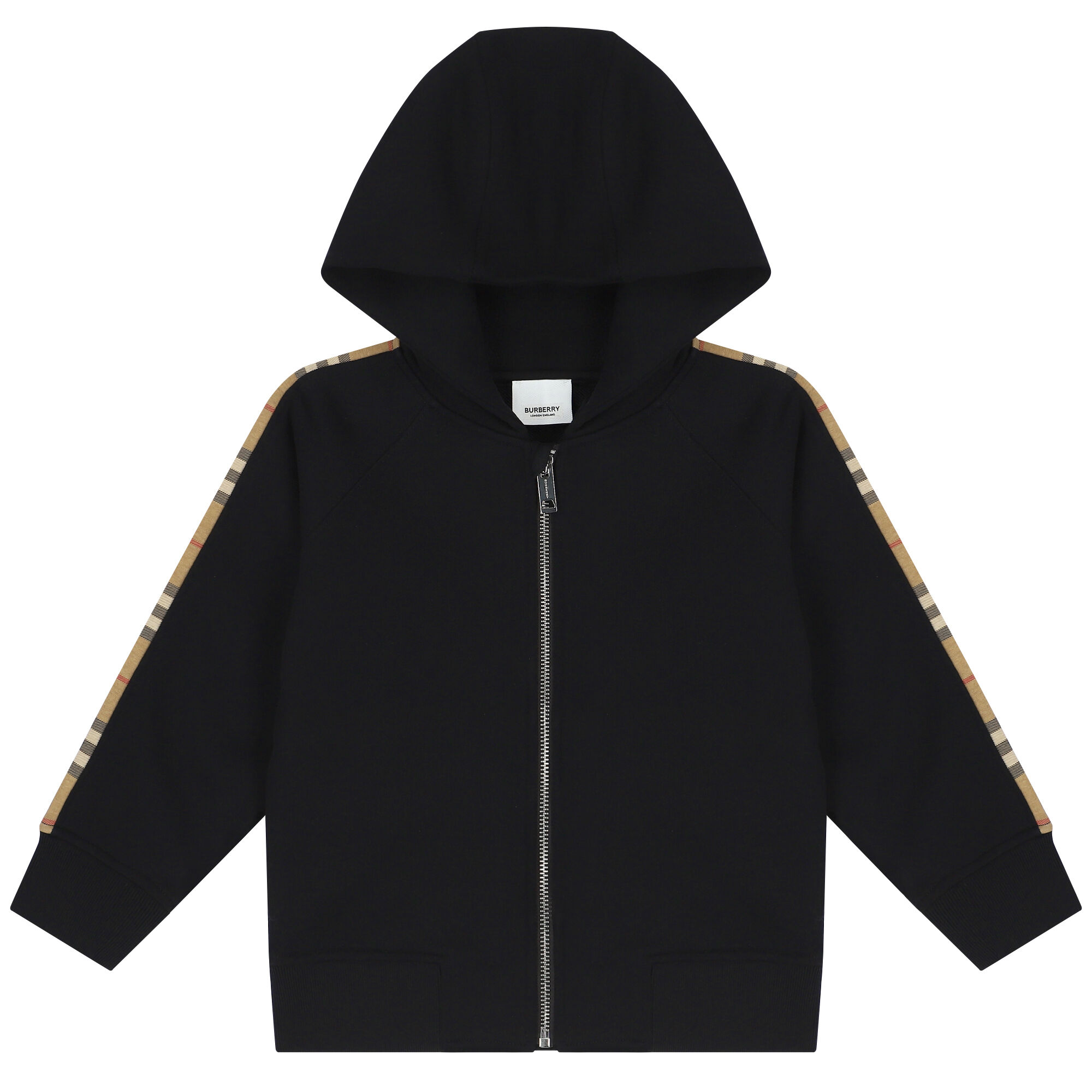 Burberry Black Hooded Zip Up Top Junior Couture